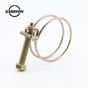 Double Wire Hose Clamp Pipe Clamp Galvanized Steel/ Stainless Steel Hose Clamp Easy to Install