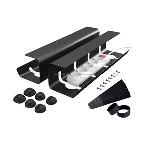 New Design Desk Cable Tray With Usb Cable Holder and Cable Ties Management Tray Under Desk Channel Standing Under Set of 22