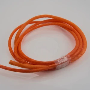 PA PP Nylon Flexible Cable Electrical Conduit Corrugated Non-slip Divisible Split Wire Loom protection Orange