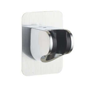 Strong Adjustable Adhesive Silvery Plastic Eco-Friendly Wall Hook for Shower Head Holder Handheld Wand Wall Mount Bracket