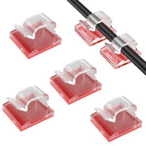 Self-adhesive Cable Clamp Clip 3M Tape Cable Clips Clamps Organizer Fixing Wiring Accessories