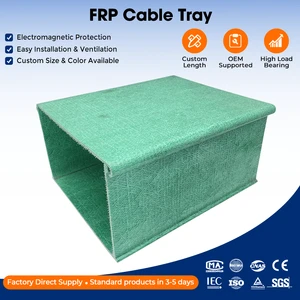 Frp Cable Tray Fiberglass Reinforced Plastic Cable Trunking System for Industrial Power Support