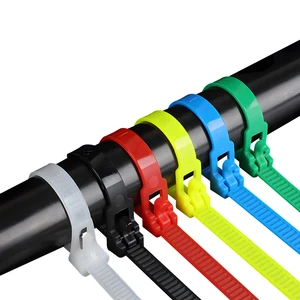 Reusable Nylon 66 Cable Ties 4.8x200mm 48lbs Tensile Strength Releasable Fastening for Electrical Applications WINTON Brand