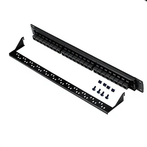 24-Port Unshielded Patch Panel Category 6/Category 6A with Modules Network Distribution Frame Model 4001b for Data Center Server