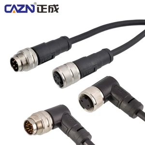Hot-Selling M16 Female Male Cable Connectors 1 Meter PVC PUR Moulded Leads With 2-24 Pins For Various Purposes