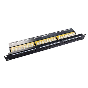 Cat5e UTP Unshielded 1U 19 Inch 24 Port Keystone RJ45 Rack Mount Patch Panel OEM