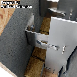 Durable Curtain Wall Accessories Fixed Clamp System Aluminium Brackets For Ventilated Facade Cladding