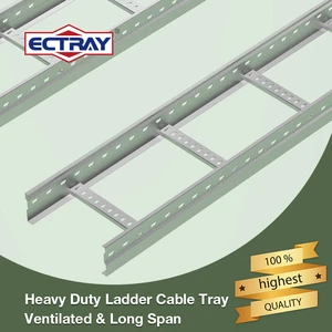 Ectray Professional Steel Ventilated Cable Trays For Industrial & Commercial Use 3.94 Inch Hot-Dip Galvanized