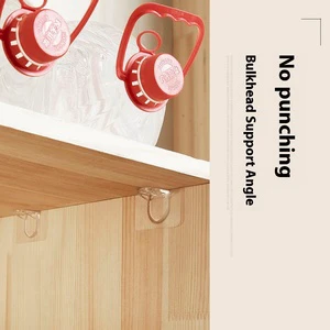 Strong Adhesive Punch-Free Closet Accessories Right-Angle Support Triangle Bracket for Wardrobe Layered Partition Clothing