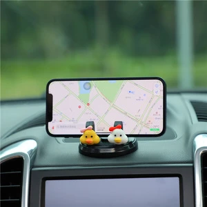 Car Phone Holder Cartoon Swan Air Vent Mount ABS+PC 4.7-7inch Dashboard Bracket Creative Adhesive Car Interior Accessory