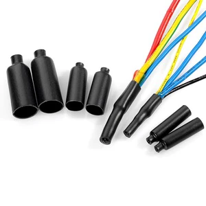 DINGYUAN 4:1 Shrink Adhesive-lined Tube Insulated Waterproof Sealed Heat Shrink Mini Cable End Caps Electrical Wire Cable Wrap