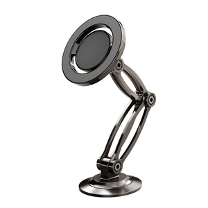Factory Alloy Folding Car Mount Mobile Phone Holder 360 Degree Rotating Magnetic Car Phone Holder Stand
