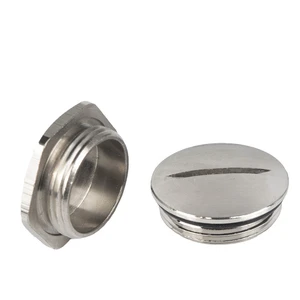 Customizable Nickel-Plated Brass Stopper Plugs 1/4 3/8 3/4 Inch Screw End Cap PG M12 M32 M20 M25 IP68 EPDM Seal Cable Glands