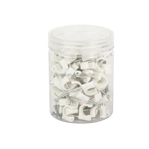 HONT PE Plastic Cable Clamp Hook Clip White/Black/Gray 5mm-20mm With Custom Logo 100pcs For Cable Management