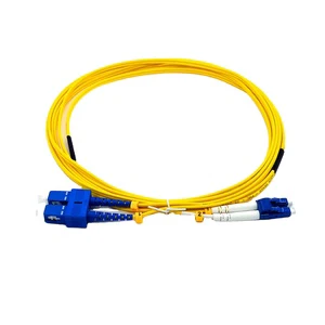 Premium Simplex Fiber Optic Patch Cord SC/UPC To LC/APC Single Mode G.652D 2m/3m LSZH Yellow Jumper For Telecom