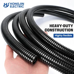 PA66 Flexible Corrugated AD10-AD13 Plastic Pipe Conduit Customized Flame Resistant for 94-V0 IP68