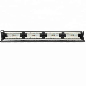 RJ45 Unshielded 48 Port Network Cat6 Patch Panel With Cable Manager