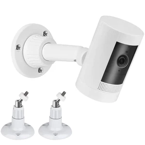 2 Pack Wall Mount Flexible Bracket 360 Degree Adjustable Without Drilling Screwless Adhesive Bracket for Arlo/Pro Camera