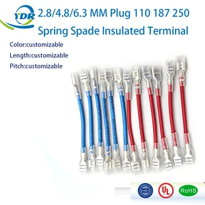 Factory Price 2.8mm 4.8mm 6.3mm Connectors Spring Terminal Wires Cables & Cable Assemblies