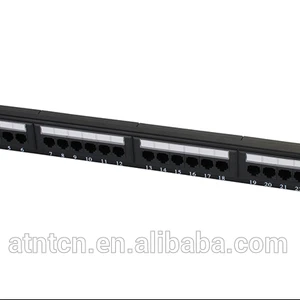 19 Inch 1 U Cat 6 UTP Unshielded 24 Port Patch Panel with back bar