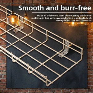 Electro Galvanized Wire Mesh Tray Flexible Cable Management System 50x50mm 100x50mm 200x100mm 300x150mm