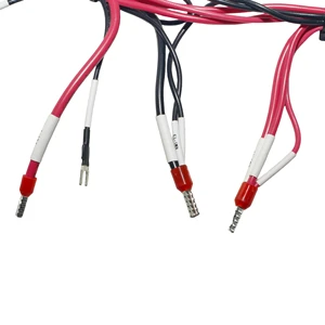 OEM Electrical Cable Harness with Crimped Terminals and Connector Interface Red Black PVC Insulated Copper Core Wiring Assembly