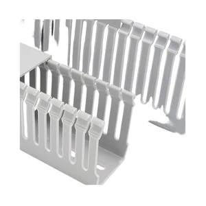 Grey White Pvc Cable Trunking Professional Suppliers New Technology Flexible Wiring Duct for Wire Protection