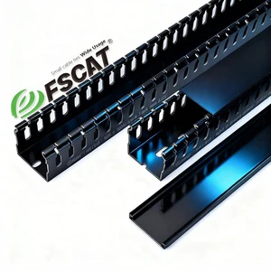 FSCAT PVC Plastic Halogen Free Fire Retardant CE ROHS Certified Slotted UV Resistant Easy-installation Wire Duct Cable Raceway