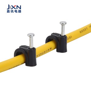 Wholesale Customized White Plastic Cable Clips in Circle Design Wire Cable Clamp