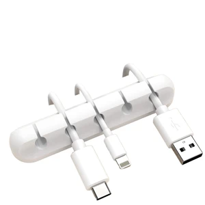 Silicone 3 5 7 Slot Cable Wire Usb Line Clip Adhesive Data Line Cable Organizer Desktop Cable Clip