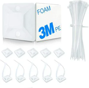 Factory Direct Sale 20*20 Zip Tie Mounts Cable Tie Adhesive with Screw Hole ,cable Tie Mounting Base Holders