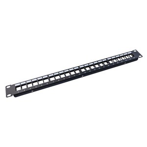 Hot Sale 1U 19inch 24Port STP CAT6A Blank Patch Panel