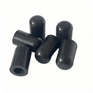 Industrial Black Silicone Rubber Heat Shrink Cable End Cap with or Without Adhesive Lining for PE Moulding Processing Service