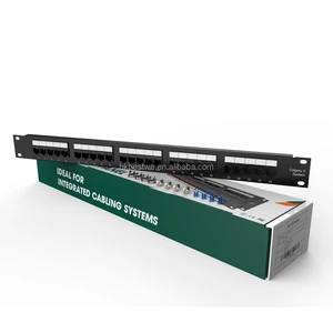 25/50 Port Fiber Optic Patch Panel Modular All-In-One 19-Inch Server Rack Cabinet RJ45 1UPatch Cat3 CE/RoHS/FCC Certified