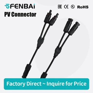 Y Branch PV Connector 2to1 IP67 Waterproof 1500VDC 30A Male Female Solar Splitter Cable for Solar Panel Parallel Connection