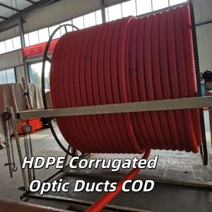 PE COD Electrical Cable Protection Conduit Duct Double Wall Corrugated Pipe For Buried Wire Installation