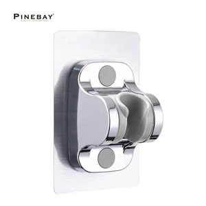 PINEBAY New Fashion Bathroom ABS Shower Head Holder Wall Mounted Strong Adhesive Bracket Adjustable Shower Hand Holder