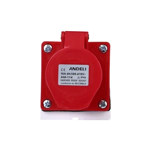 ANDELI IP67 AM-114 Waterproof Industrial Plug Connectors Fischer Standard Electrical Plug With Ratings 50A 40A 32A 20A 15A 10A