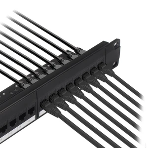 Network 24 Port Patch Panel RJ45 Patch Panel Cat6 Patch Panel Manufacturer 19'' 1U 24 Port UTP CAT6