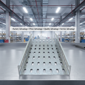 Durable Pre-Galvanized Cable Tray Perforated Type Corrosion-Proof CE Certified Versatile for Commercial & Industrial Wiring