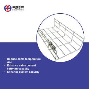 Hot Dipped Galvanized Steel Wire Mesh Cable Tray Durable and Sturdy for Cable Laying Telecommunication and Power Lines