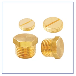 Brass Threaded Hex Head Stop Plug Fitting for Pipe Tube Sealing Durable Male National Pipe Taper End Cap Cable Glands