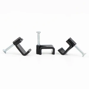 Free Samples of Round Cable Nail Clips Plastic Cable Ties Holder/Cable Clamps for Electrical Wiring Wire Accessories