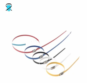 Stainless Steel Self-Locking Small Industrial Cable Ties 300mm Length 10mm Width -40~+85 Working Temperature