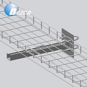 Steel Wire Mesh / Basket Cable Tray with 4mm/5mm/6mm Diameter Hot Dipped Galvanized Surface /CE/IEC Certified