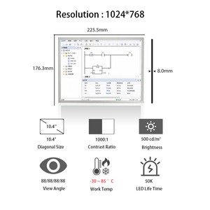 Innolux 10.4'' 1024*768 XGA LCD Panel G104XCE-L01 PLC Programming Terminals Display 10.4 Inch LCD Modules