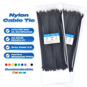 Factory Direct Selling Cheap Self-locking Nylon 66 Cable Zip Ties with Self-locking Cable Ties Plastic Cable Ties