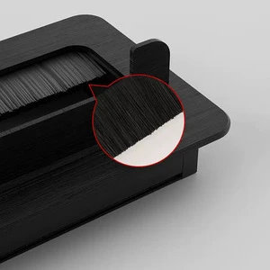 Aluminum Cable Tray Cover Square Detachable Standing Type for Office Wire Management Black White Gray
