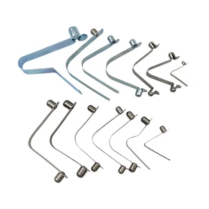 Wholesale Locking V-shaped Push Button Clip Tent Pole Spring Clip Hiking Pole Tube Connector Double Buttons Spring Clips