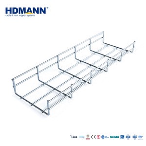 Hdmann CE Certificated Metal Wire Basket Welding Stainless Steel Wire Mesh Cable Tray For Data Center Cable Laying